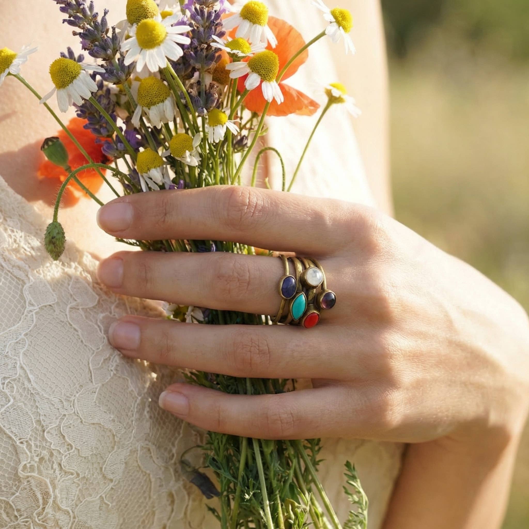 Verna Artisan Works – wholesale Cocktail/statement ring – Handcrafted Multi-Gemstone Ring1