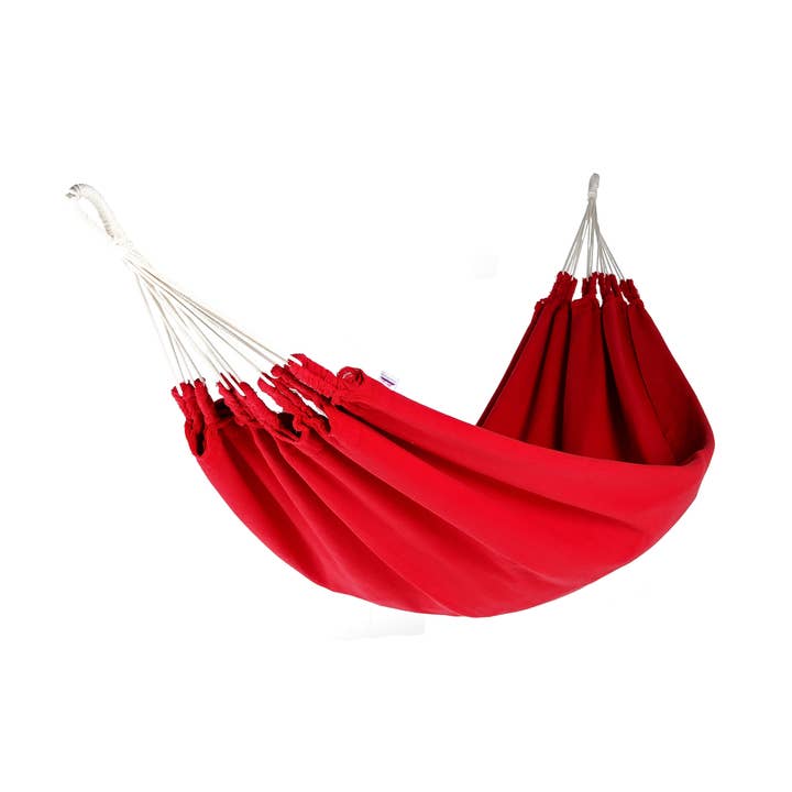 Hängmatta La Chagra Red Dubbel, tjock trasa, ren bomull, hand för wholesale av Naya Nayon