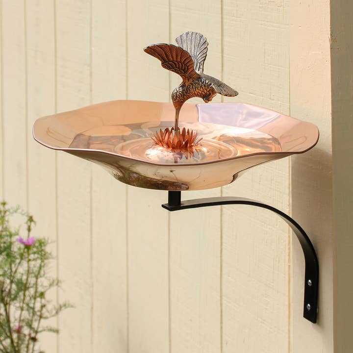 Hummingbird Birdbath- Wall Mount Bracket for wholesale by ACHLA Designs
