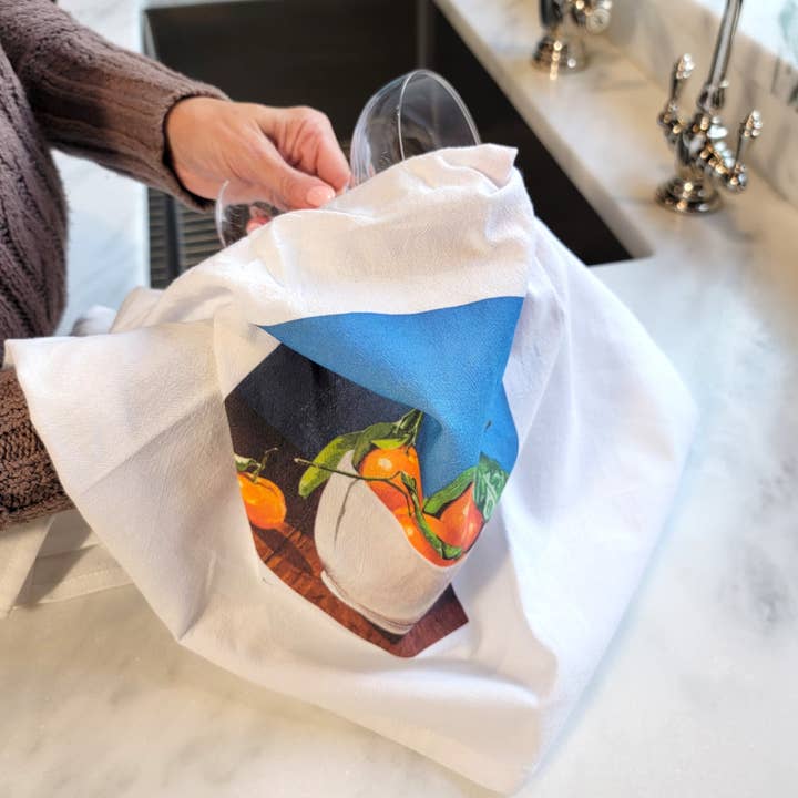 Betsie Studios - Wholesale Tea Towel - "Yay!" Celery SPRING Tea Towel3