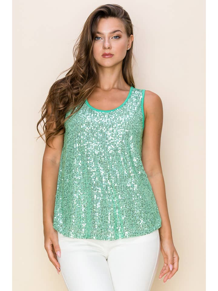 W.A.Y. --Wonderful And Young - Wholesale Tank Top - Women's - W.A.Y SEQUIN TANK TOP