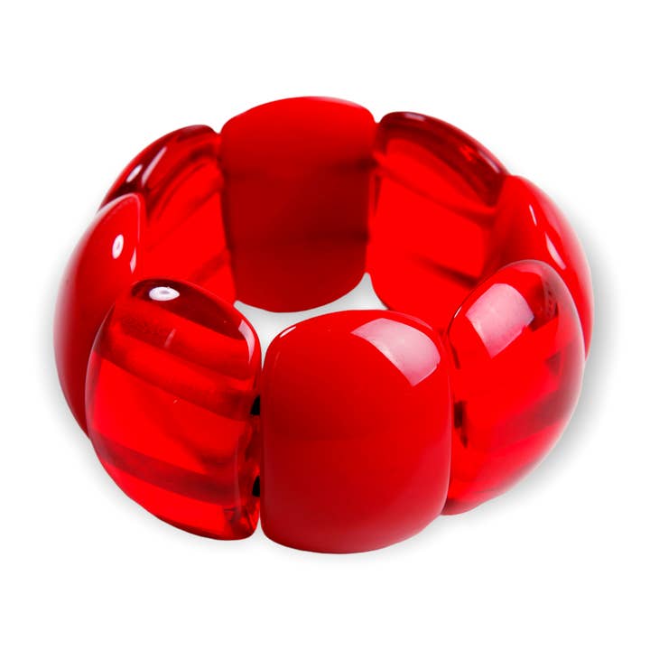 B7 RD MIX - Red Mix Resin Bracelet for wholesale by Atelier 1701