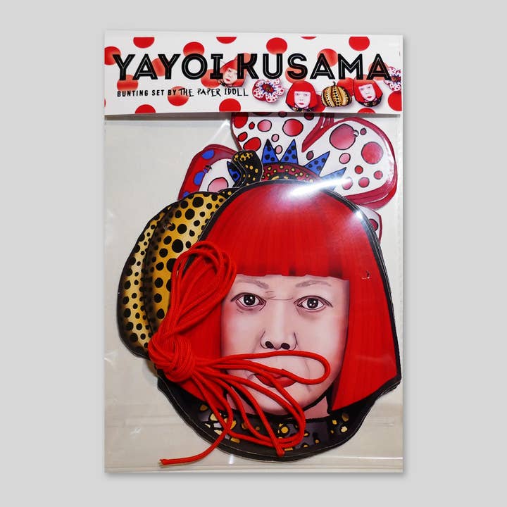 THE PAPER IDOLL - Vente Fanion/guirlande - Boutière/guirlande Yayoi Kusama, cadeau Yayoi Kusama, art japonais
