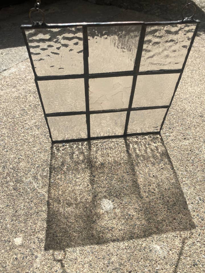 Checkered Stained Glass Window Panel for wholesale by Made By Rheal