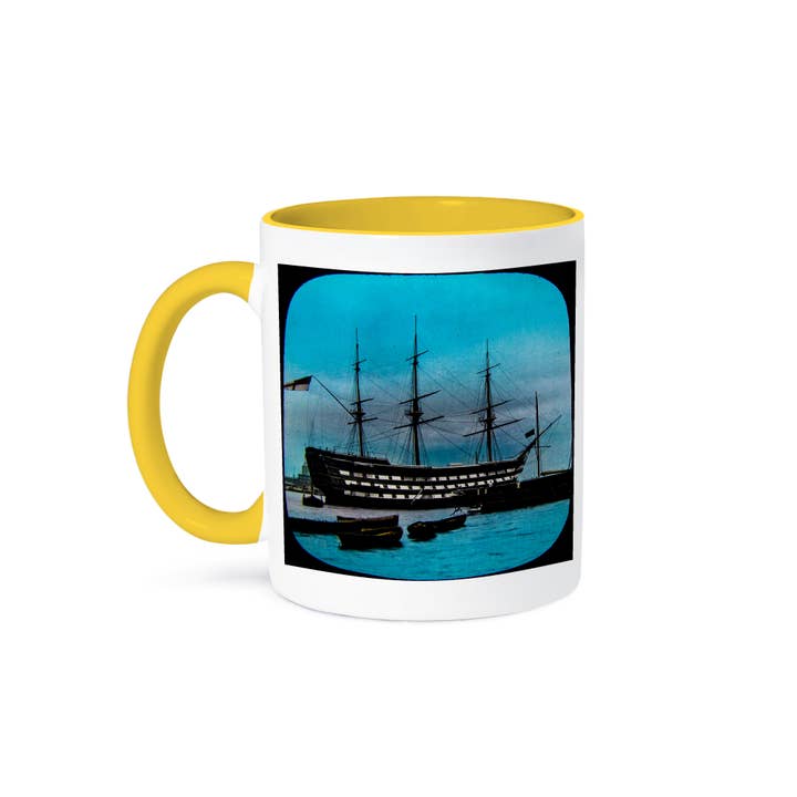 3dRose - Wholesale Coffee Mug - 3dRose, Vintage British Battleship HMS Victory Circa 1900 Magic Lantern Slide, Mug