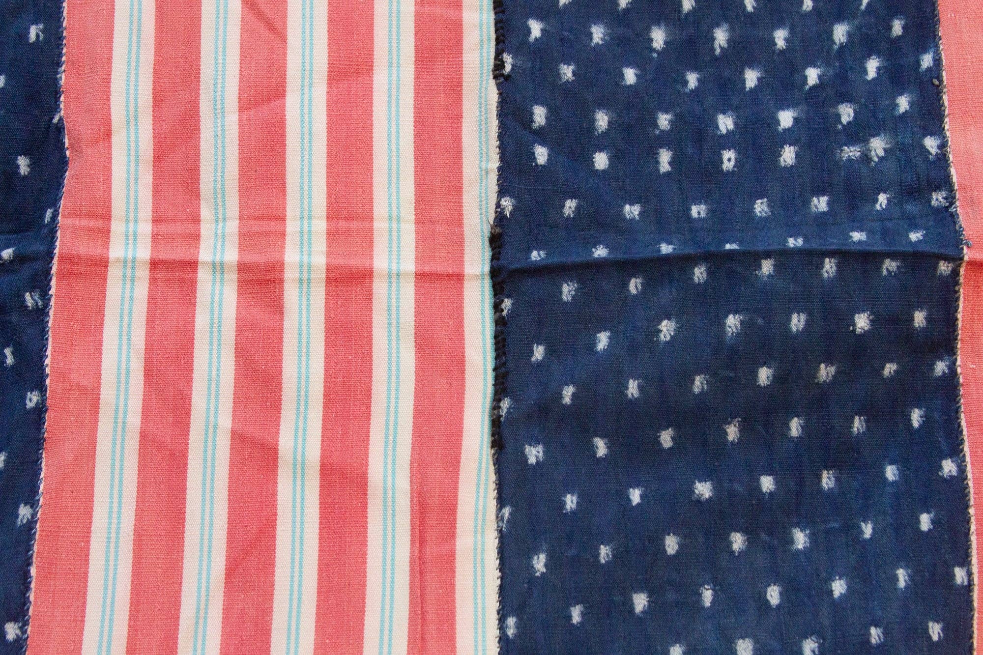 De-cor - Wholesale Tapestry/textile - Indigo & Red Striped Mud Cloth3