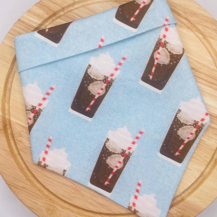 Sandy Pup Designs - Wholesale Pet Bandana - Dog - Dog Bandana, Root Beer Dog Bandana, Soda Dog Bandana, Drink