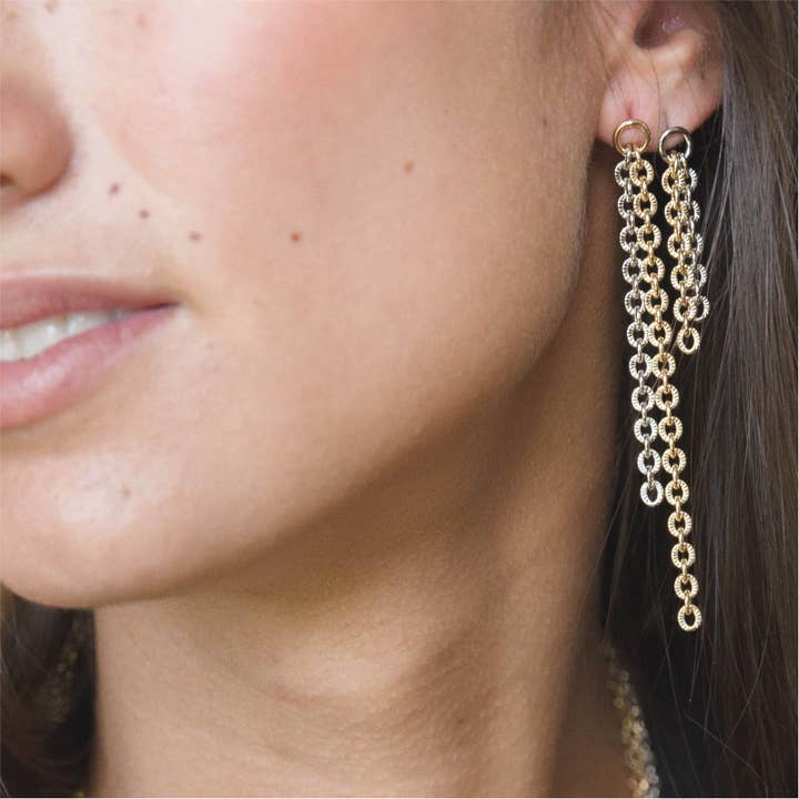 Rococo oorbellen — Tweekleurig voor wholesale door Lovelyday bijoux