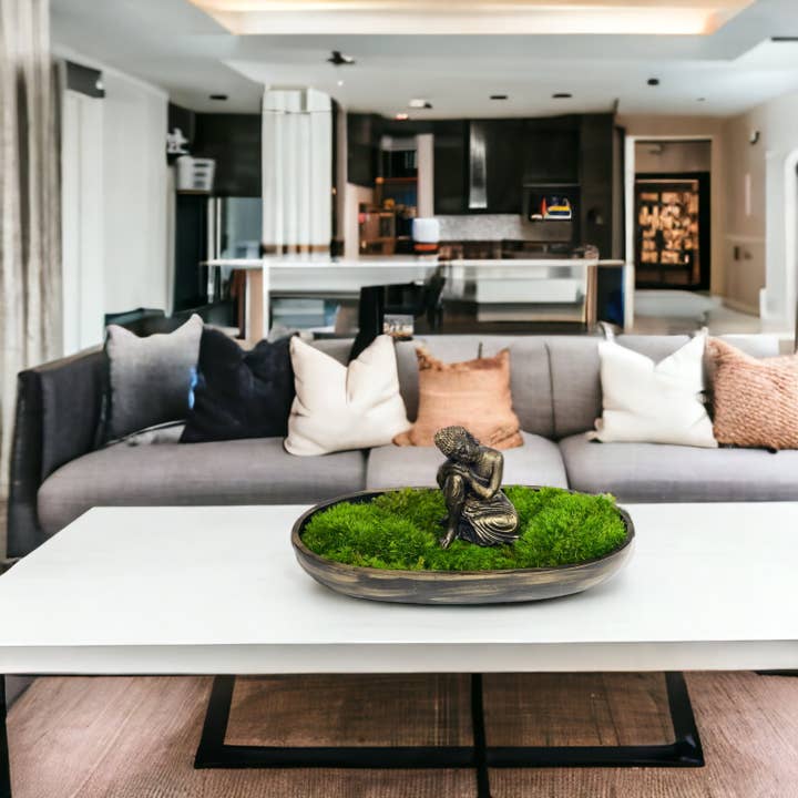 Planters Made in the USA - Wholesale Decorative Tabletop Object - Moss Table Centerpiece Decor Preserved Plant, Forever Green26