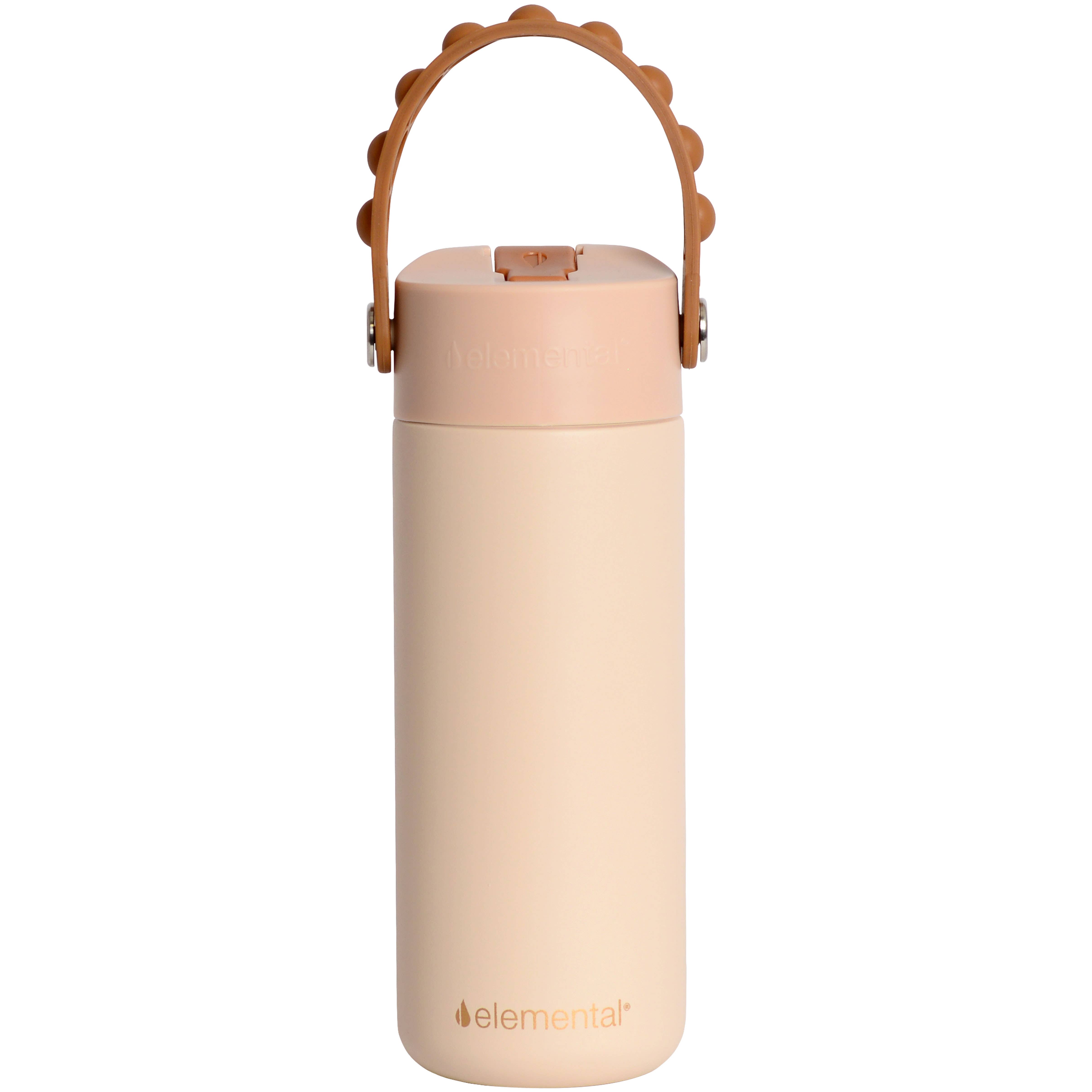 Elemental - Wholesale Water Bottle - Core Insulated Pop Fidget Handle Bottle 18oz - Beige3