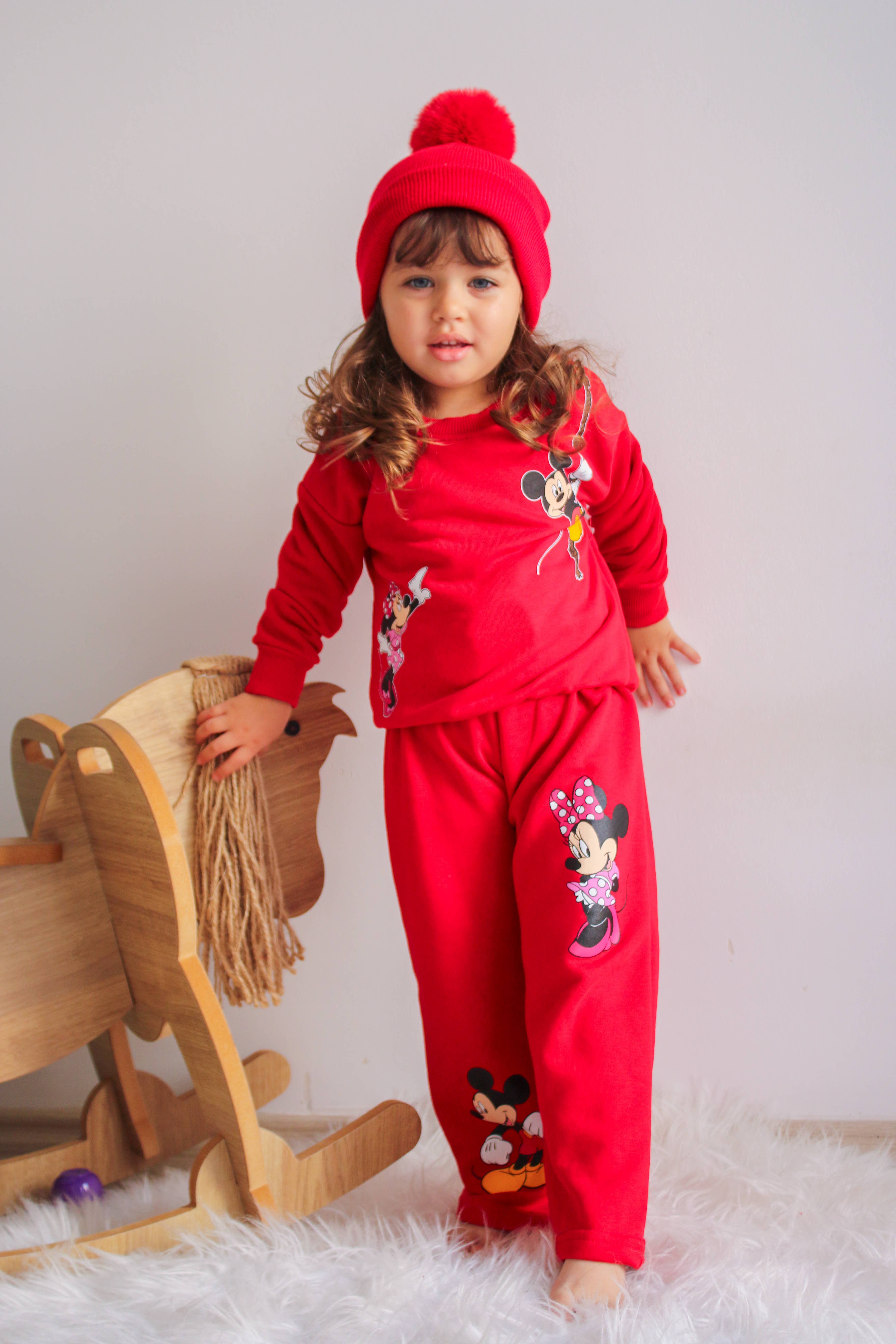 Himmelberg Baby – wholesale Mössa - Barn – Röd Singel Pom Pom Baby-/Barnmössa 0-8 år5