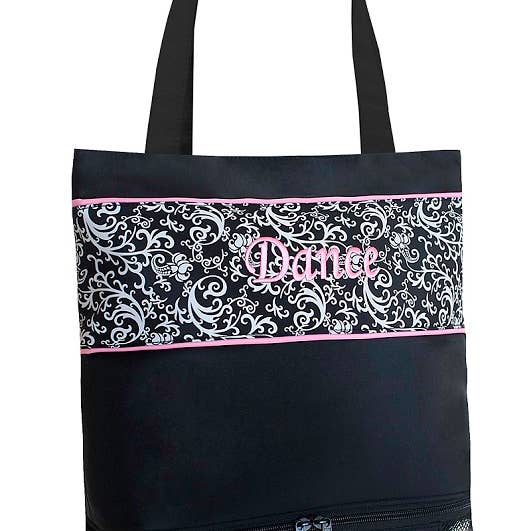 **ON SALE Damask Dance Tote w/ Shoe Pocket for wholesale by Sassi Designs