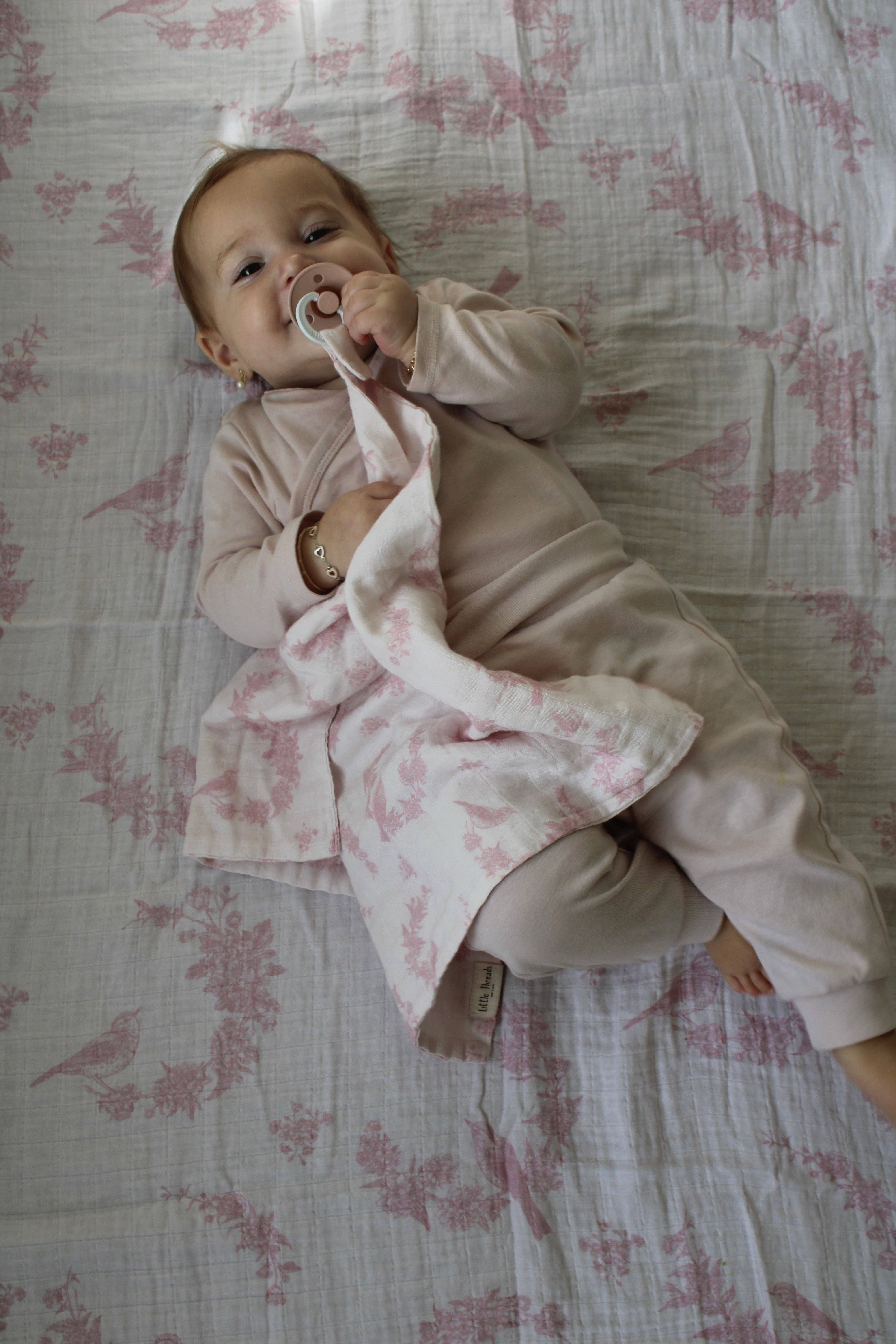 Little Threads - Wholesale Security/Cuddle Blanket - Baby - Little Pink Bird Lovey4