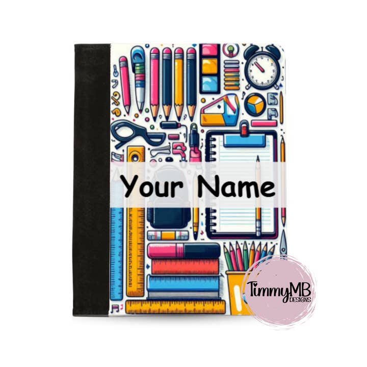 Fournitures scolaires - Portfolio bloc-notes personnalisé pour la vente par TimmyMB Designs