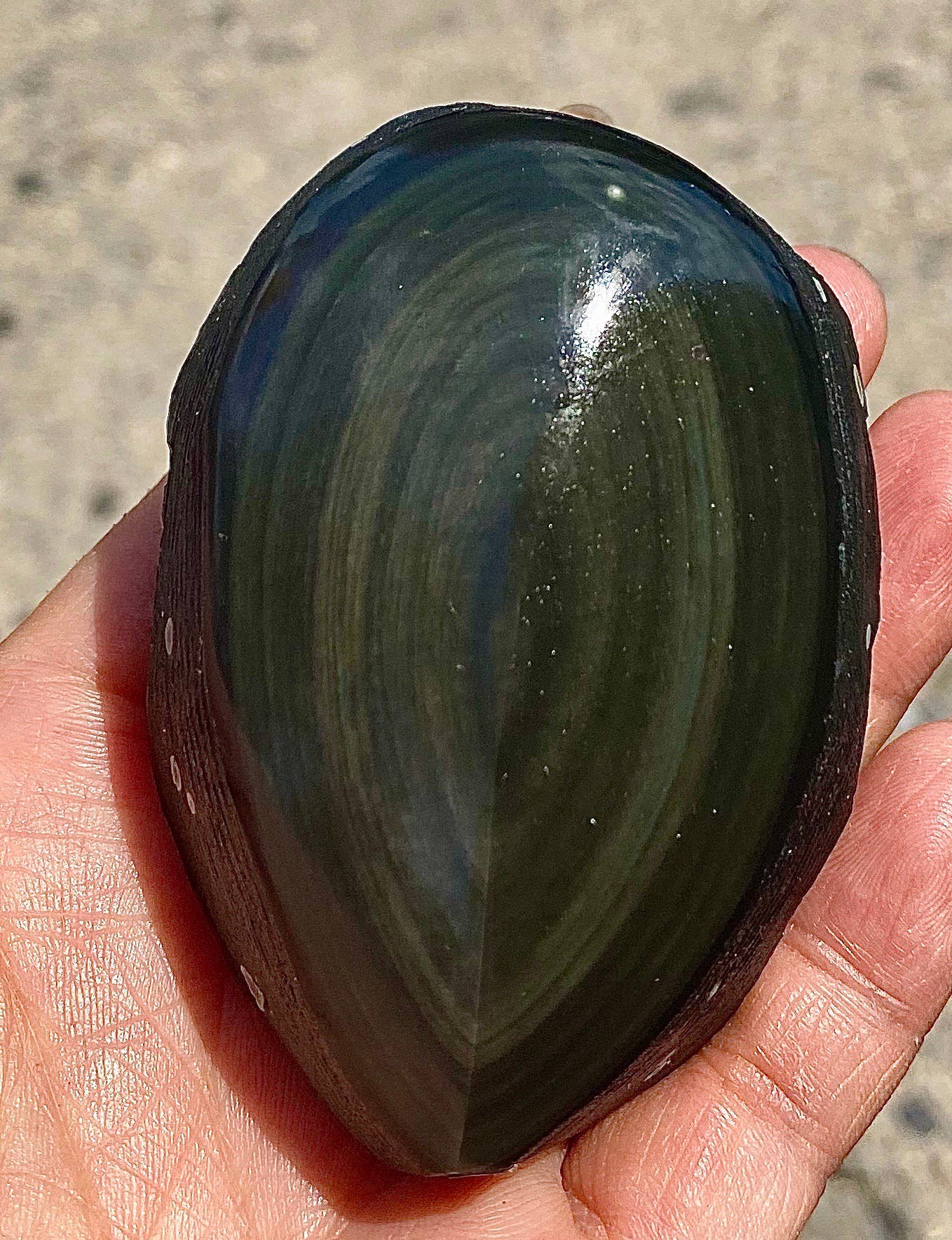 KayleeNYC - Wholesale Spiritual Stone/Crystal -  2 Lbs Natural Rainbow Obsidian Half Polish freeform3