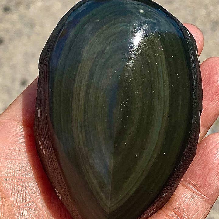 KayleeNYC - Wholesale Spiritual Stone/Crystal - 2 Lbs Natural Rainbow Obsidian Half Polish freeform3