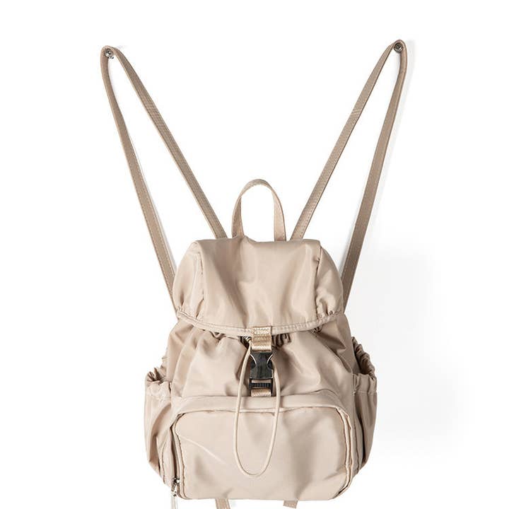 Dipped Shop - Wholesale Backpack – Women's - Trendy Solid Color Nylon Drawstring Backpack DP25E9274