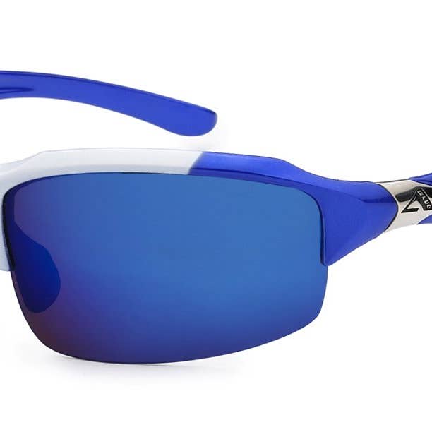Arctic Blue Two-Tone Semi-Frameless Sunglasses for wholesale by Luna Sunglasses