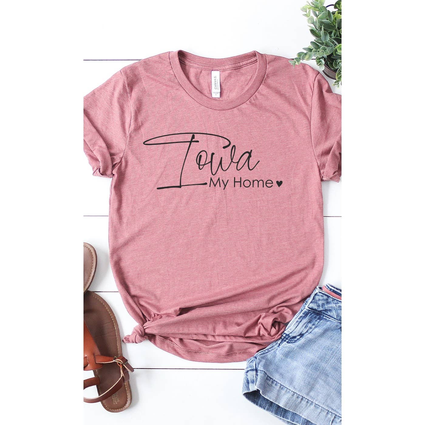 Kissed Apparel - Wholesale Screen Printed T-Shirt - Women's - Iowa my home graphic tee2