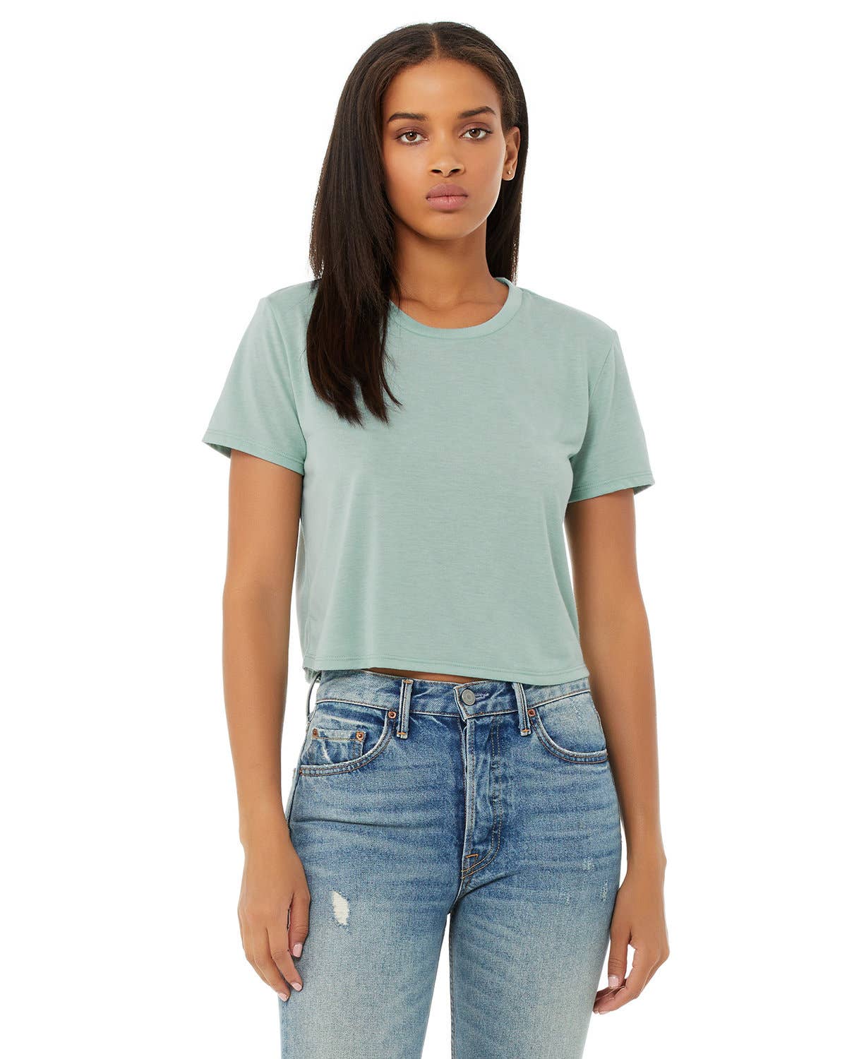 Total Apparel - Wholesale T-Shirt - Women's - Bella + Canvas Ladies' Flowy Cropped T-Shirt | B88825