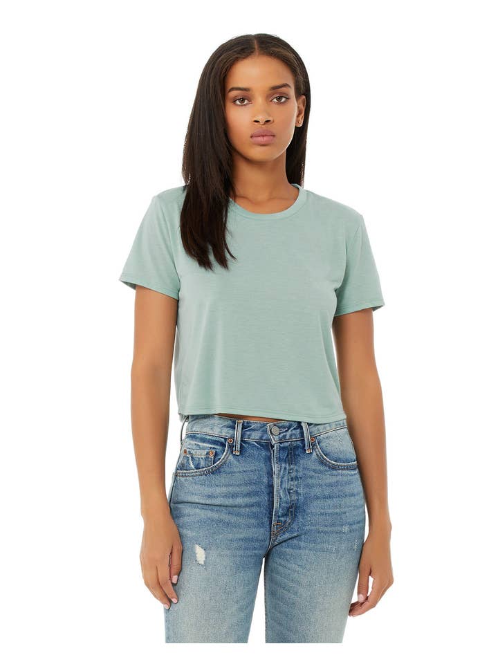 Total Apparel - Wholesale T-Shirt - Women's - Bella + Canvas Ladies' Flowy Cropped T-Shirt | B88825