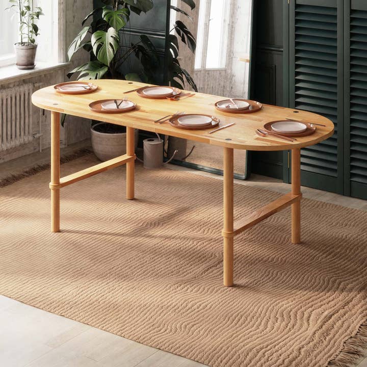 Mesa de Jantar Oval Beverly Hills Para 6 | Design Moderno por atacado de Tomruque