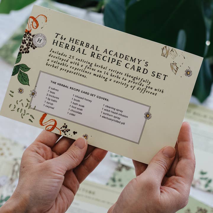 Herbal Academy - Wholesale Recipe Card - Herbal Recipe Cards - Set of 25