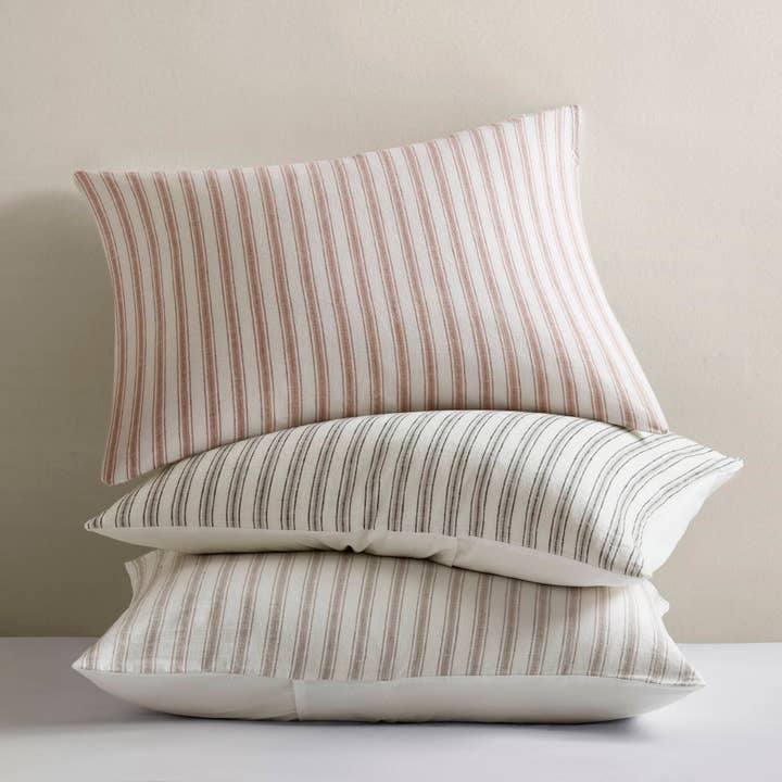 Olliix - Wholesale Bedding Set - 3 Piece Yarn-Dyed Stripes All-Seasons Duvet Set, Tan14