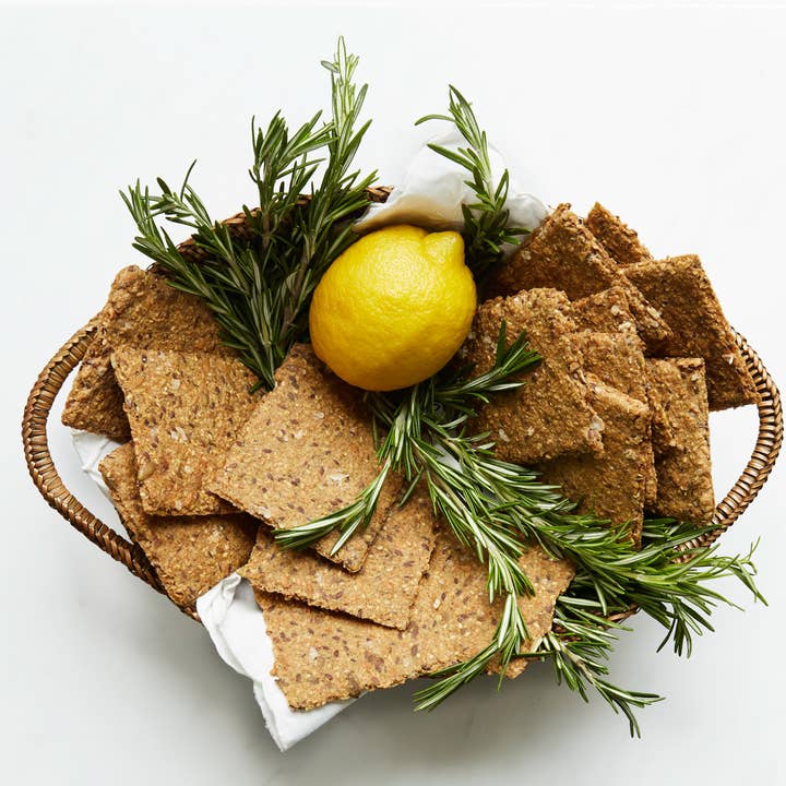 Norwegian Baked - Vente Biscuit salé - Knekkebrød au romarin et citron | Craquelin biologique artisanal2