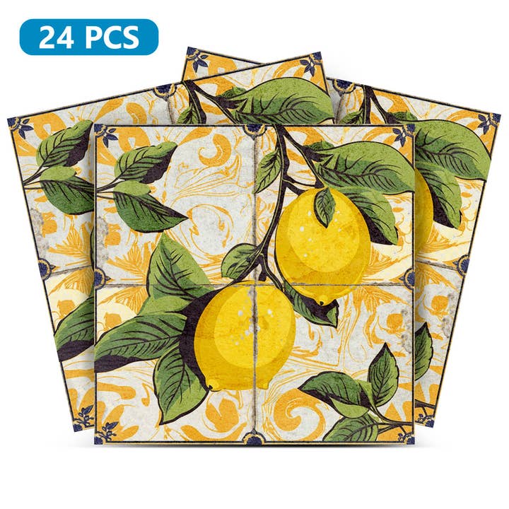 Adesivi per piastrelle Lemon Italian Capri Spirit Peal and Stick Backsplash, modello L40 per la vendita all'ingrosso da parte di Mi Alma LLC