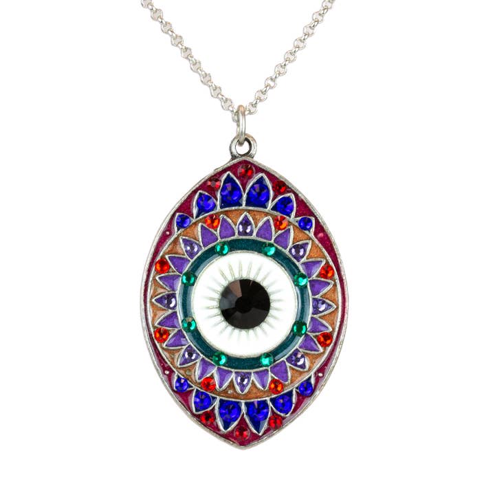 Anne Koplik Designs, Inc. - Vendita all'ingrosso Collana con ciondolo/pendaglio - Collana con amuleto Malocchio in cristallo Autumn Rainbow Sunray