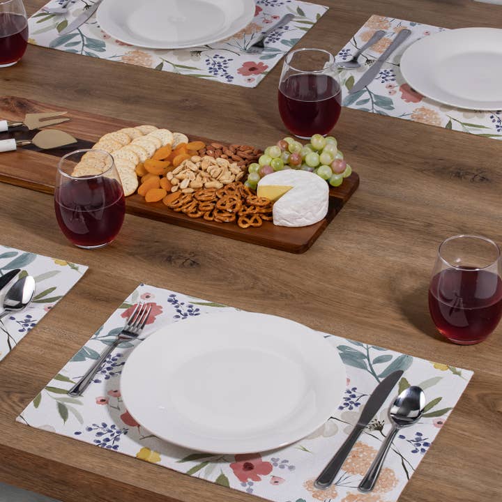 CounterArt/Highland Home/Thirstystone - Vente Sets de table - Set de table décoratif en mélange poly-coton Meadow1