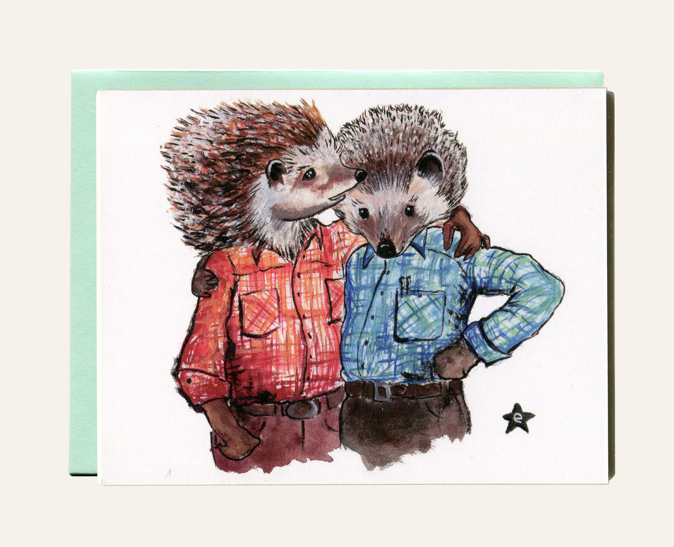 Darling Illustrations - Wholesale Love Card - Quill You Be Mine? - Hedgehog Notecard4