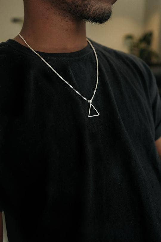 DEGS & SAL - Wholesale Pendant/Charm Necklace - Sterling Silver Triangle Necklace4