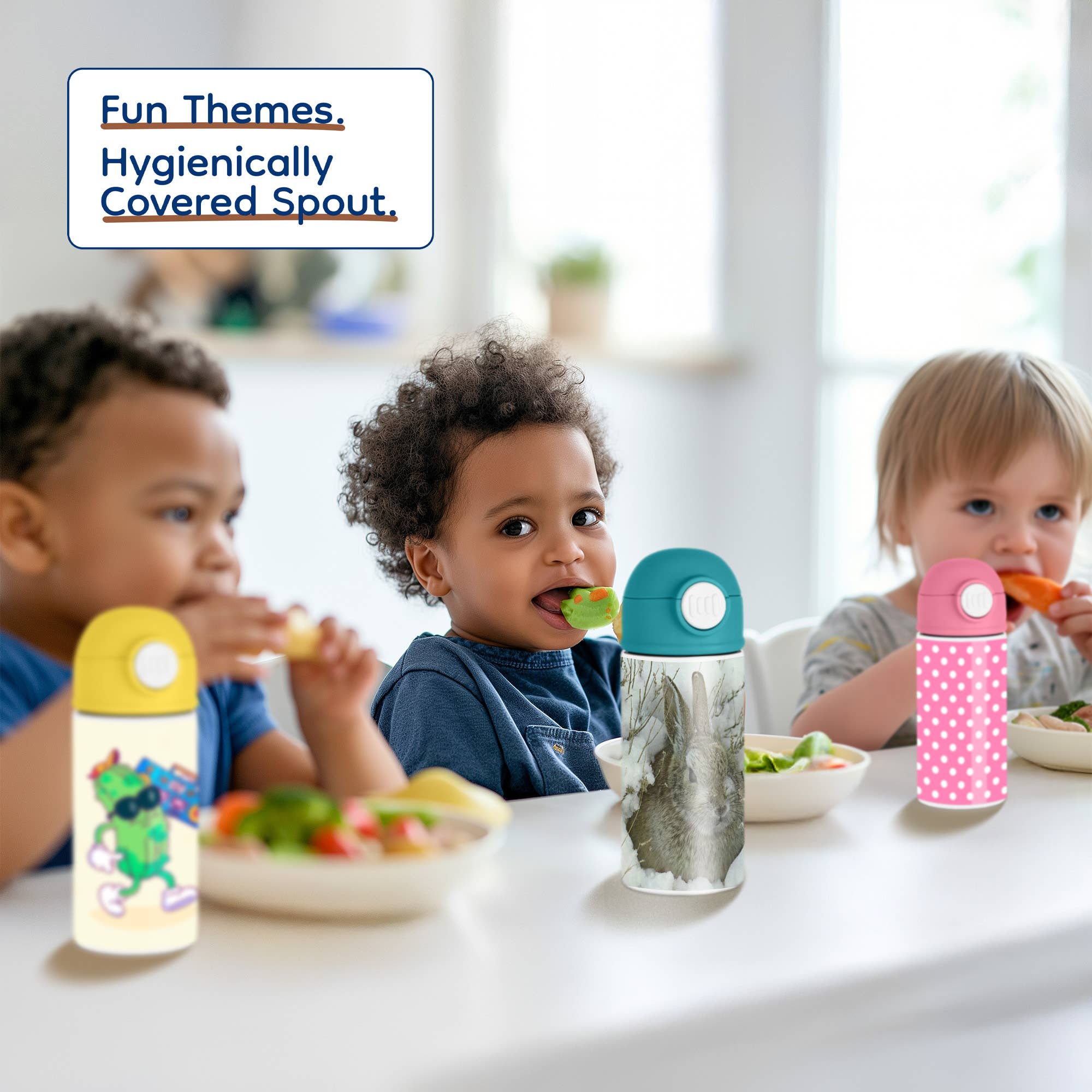 3dRose – Garrafa de água por atacado – 3dRose, Coelhinho da Neve, Garrafa de Água para Crianças4