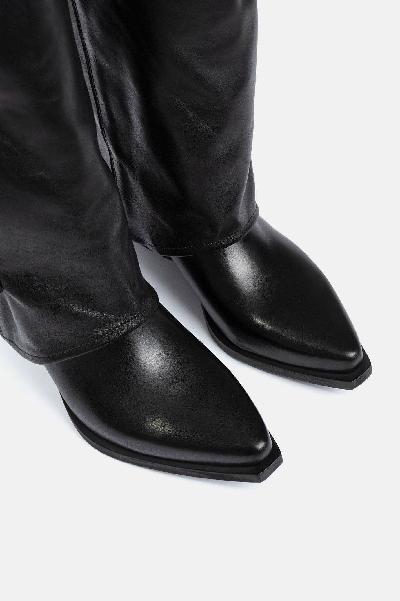 METISSE - Wholesale Boots - Women's - Black calfskin boots DX24714