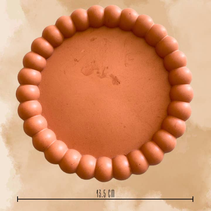 Terracotta Plateau rond pour bougie en écorésine - Terracotta en vente sur Faire