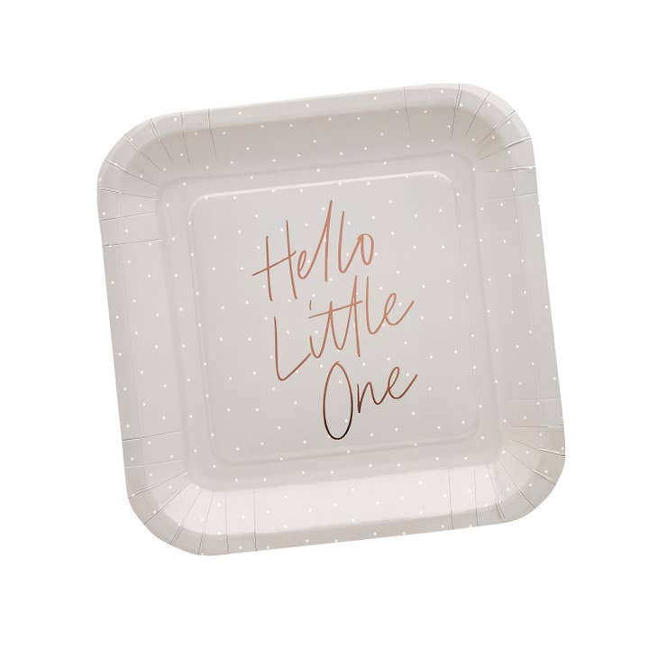 Hootyballoo by Club Green - Wholesale Disposable plate - Hello Little One Paper Plates 8 Pack1