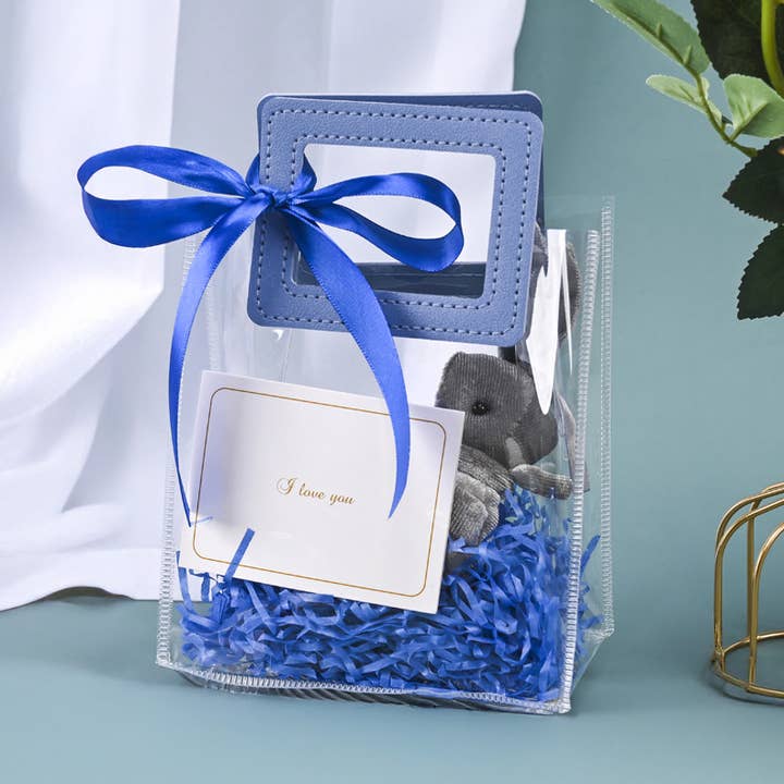 ByHome - Wholesale Gift Bag - 10pcs, 7 colors transparent PVC Gift Bag w/ square handles