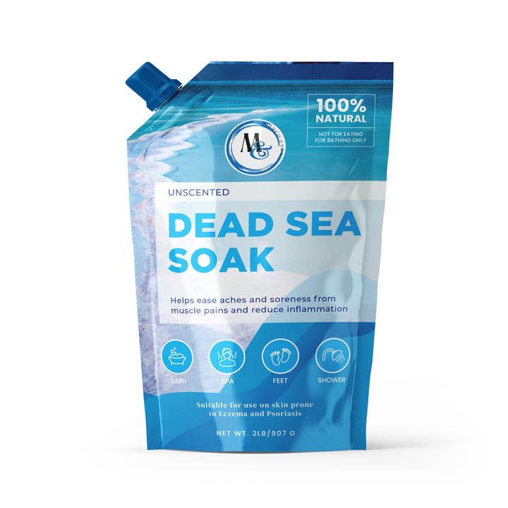 Marco Esra - Wholesale Bath Salts - Dead Sea Salts 2 lb. for Soaking, Mineral Salt for Bath, Spa, Shower – More Minerals Than Epsom Salt, Pure and Natural Bath Salt for Foot Soak, Fine Salt Mined from Dead Sea