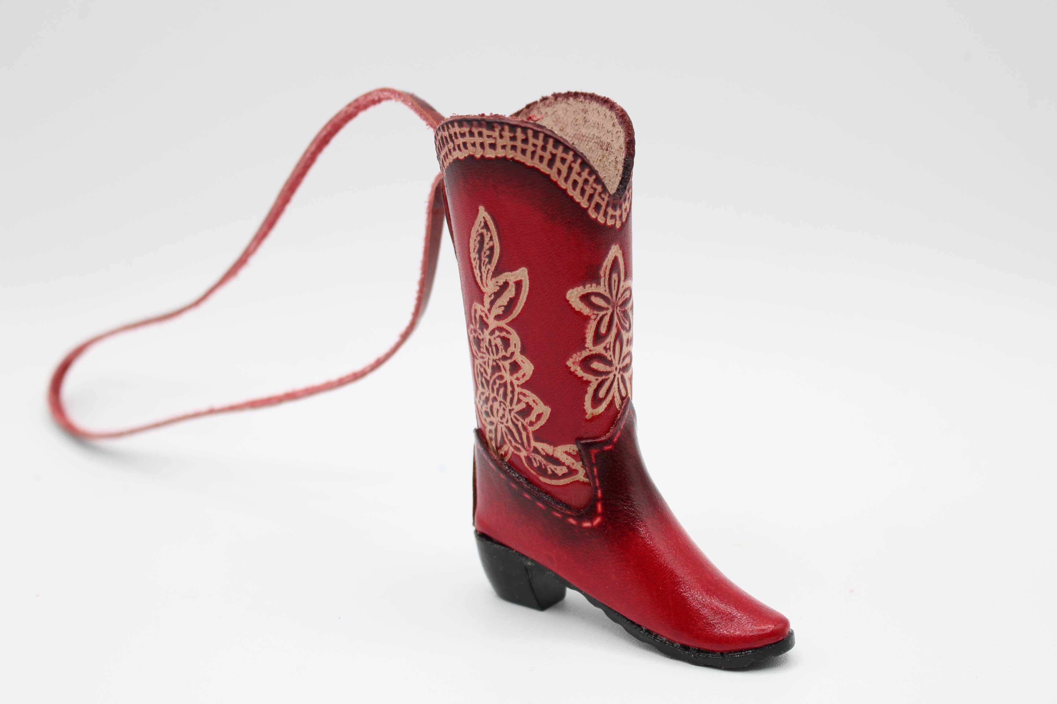 Sunflower Handmade leather inc - Wholesale Ornament - or003 leather cowboy boots ornaments1