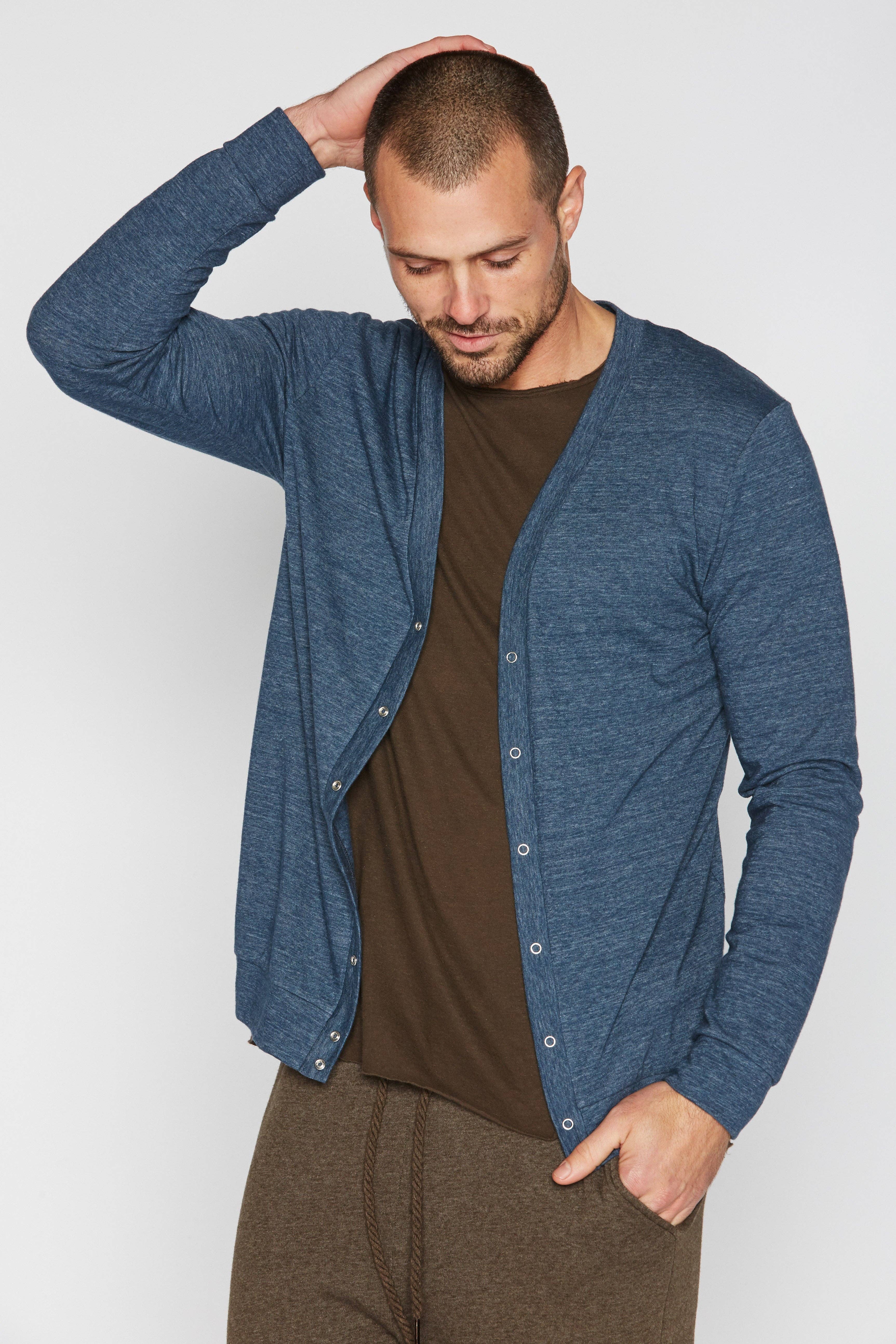 Mika Jaymes - Wholesale Cardigan - Men's - Men's Tri-Blend Cardigan Sweater21