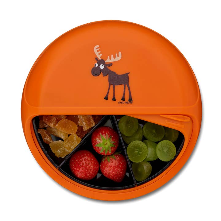 Carl Oscar - Wholesale Broodtrommel/lunchdoos - Kinderen - SnackDISC™ voor kinderen – oranje0