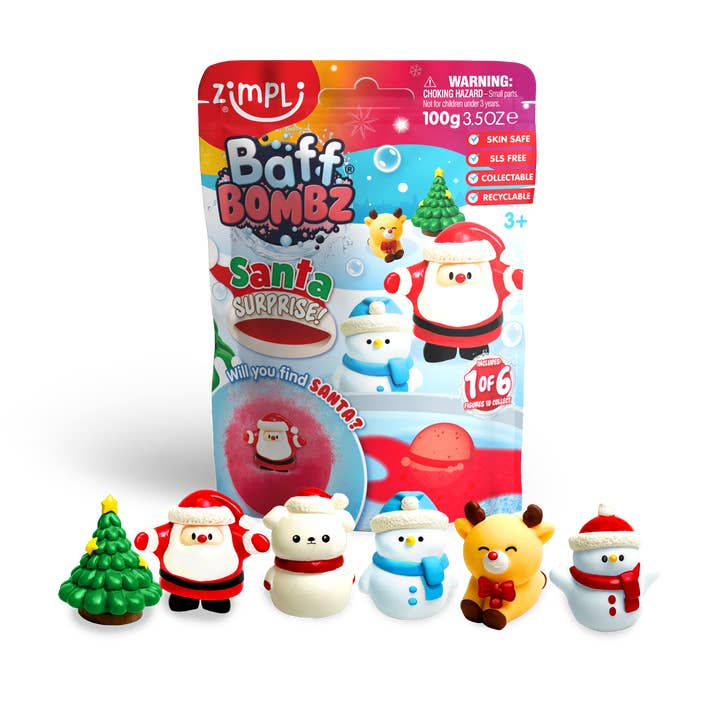 Zimpli Kids – wholesale Bath toy – Baby – Zimpli Baff Bombz Santa Surprise Collectable Bath Toy
4