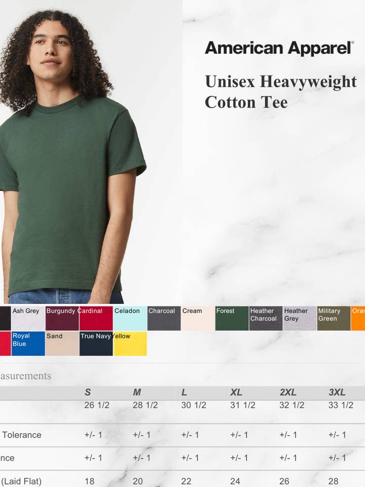 MYES BULK APPAREL - Wholesale T-Shirt - Unisex - American Apparel Heavy Cotton Tee | Unisex Essential6