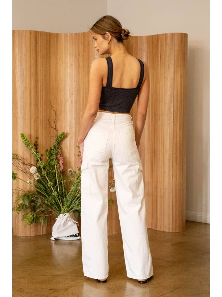 The Workshop Studio - Wholesale Knit Top - Women's - WASHED SEAMLESS CROP TOP