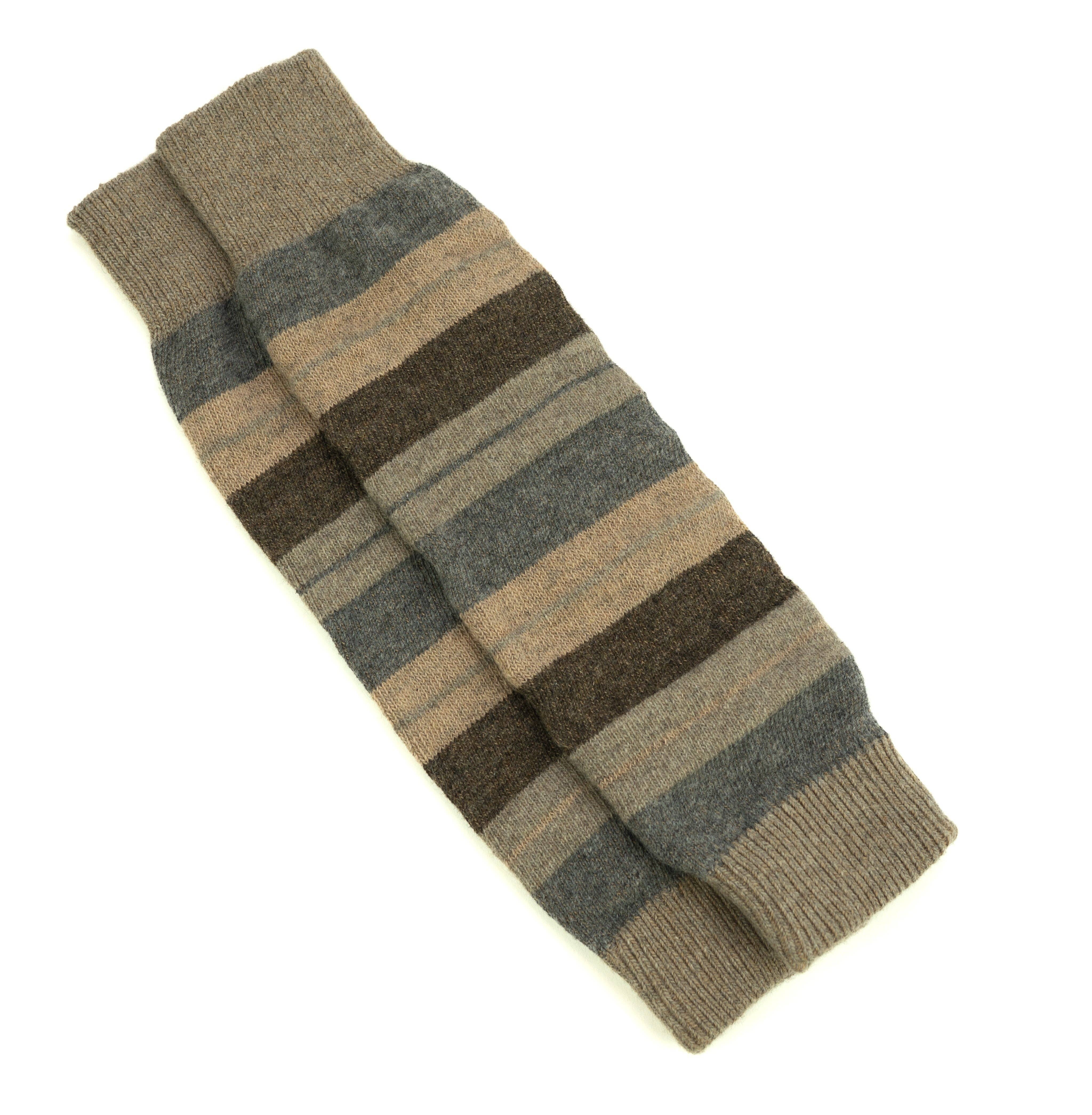 Sierra Socks - Wholesale Legwarmers - Women's - Girl's Stripe Lambswool Knee Hi Leg Warmers W42423