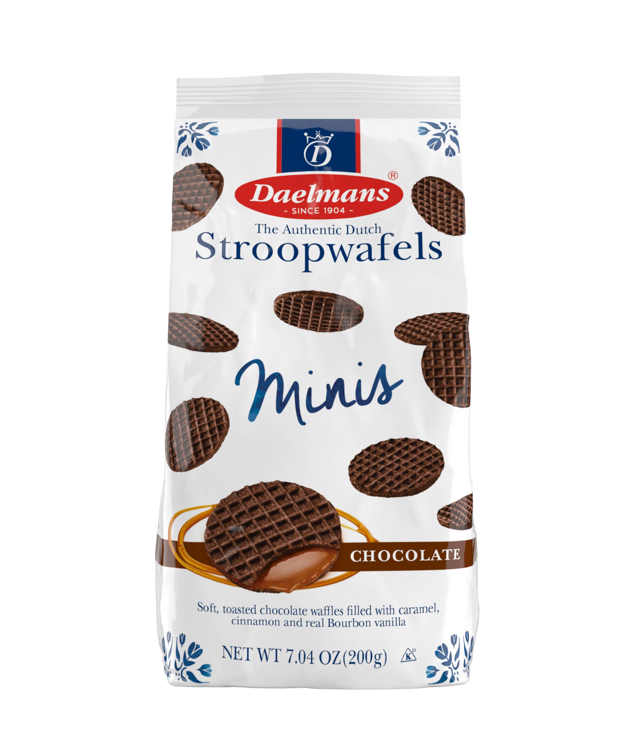 Daelmans Stroopwafels - Wholesale Cookie - Daelmans Chocolate Mini Stroopwafels Bag (Case of 12)