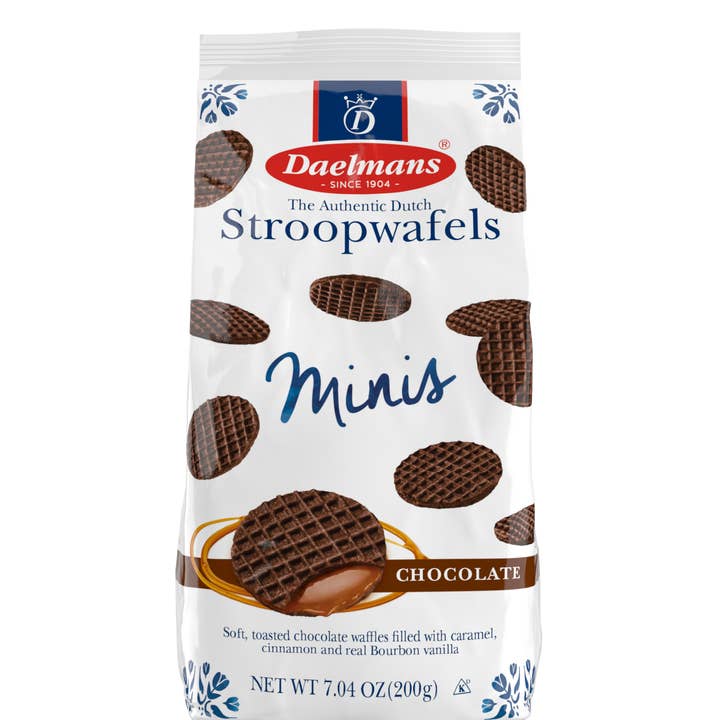 Daelmans Stroopwafels - Wholesale Cookie - Daelmans Chocolate Mini Stroopwafels Bag (Case of 12)0