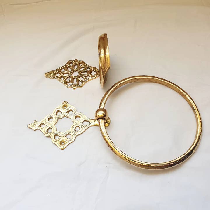 High crafty - Wholesale Bath Soap Dish - Elegant Brass Soap Dish & Towel Holder Set — Hand-Carved Mor2